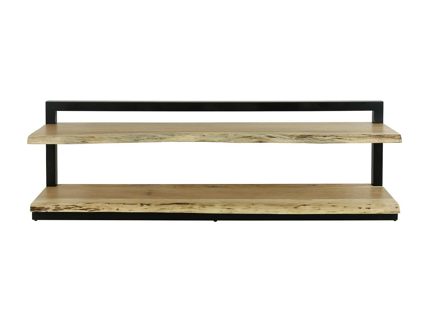 Banc TV en bois et métal 2 plateaux MELBOURNE