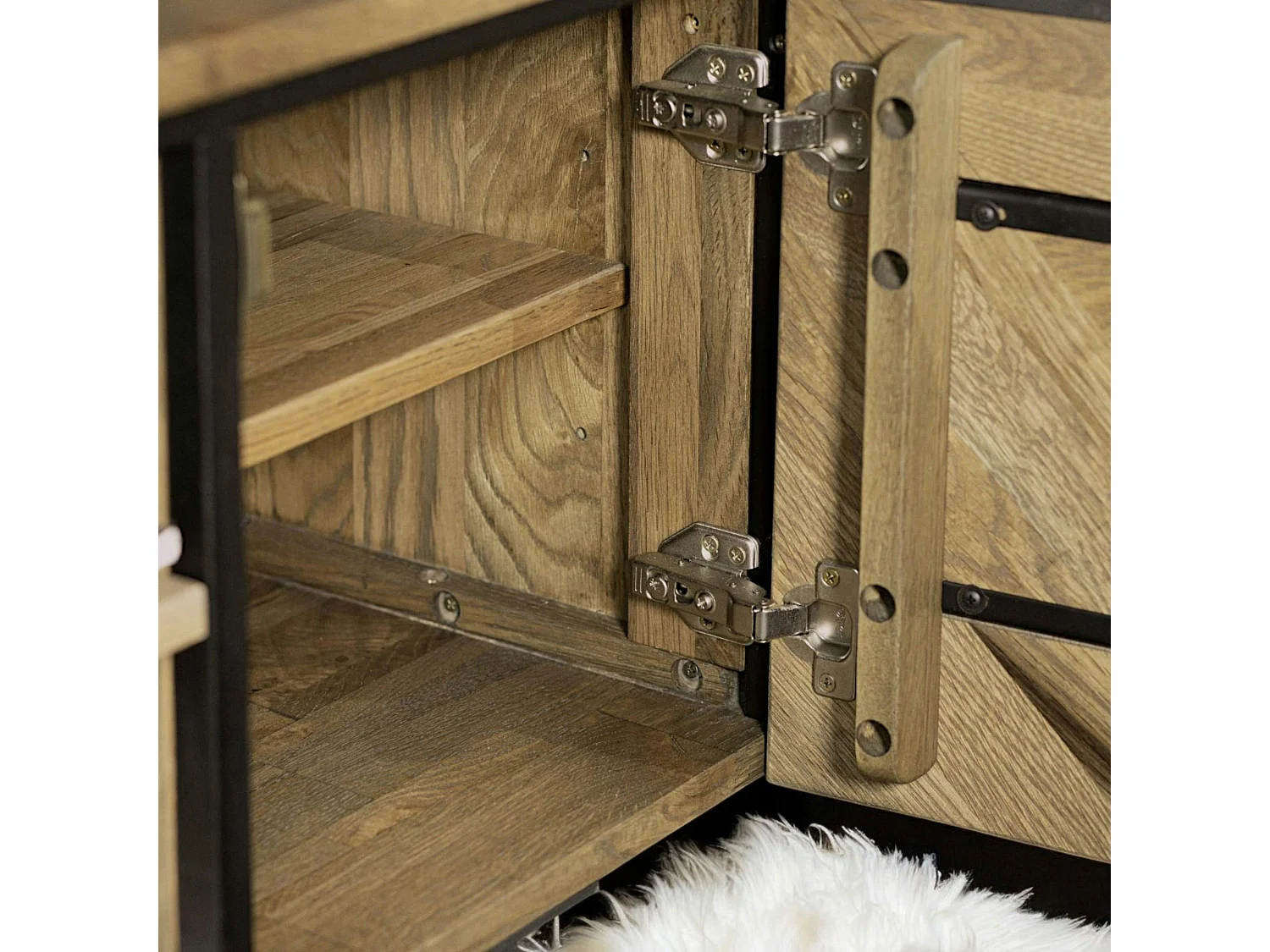 Meuble TV moderne en chêne MANHATTAN