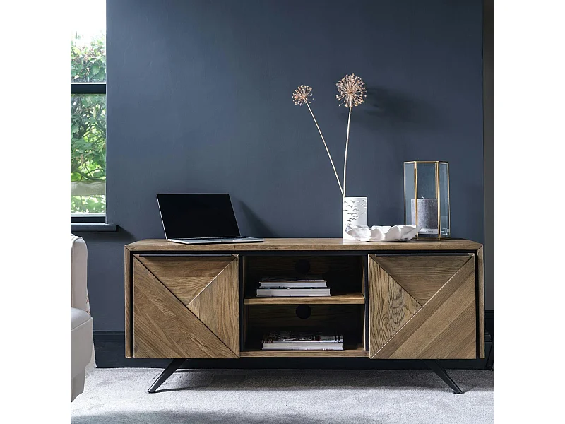 Meuble TV moderne en chêne MANHATTAN