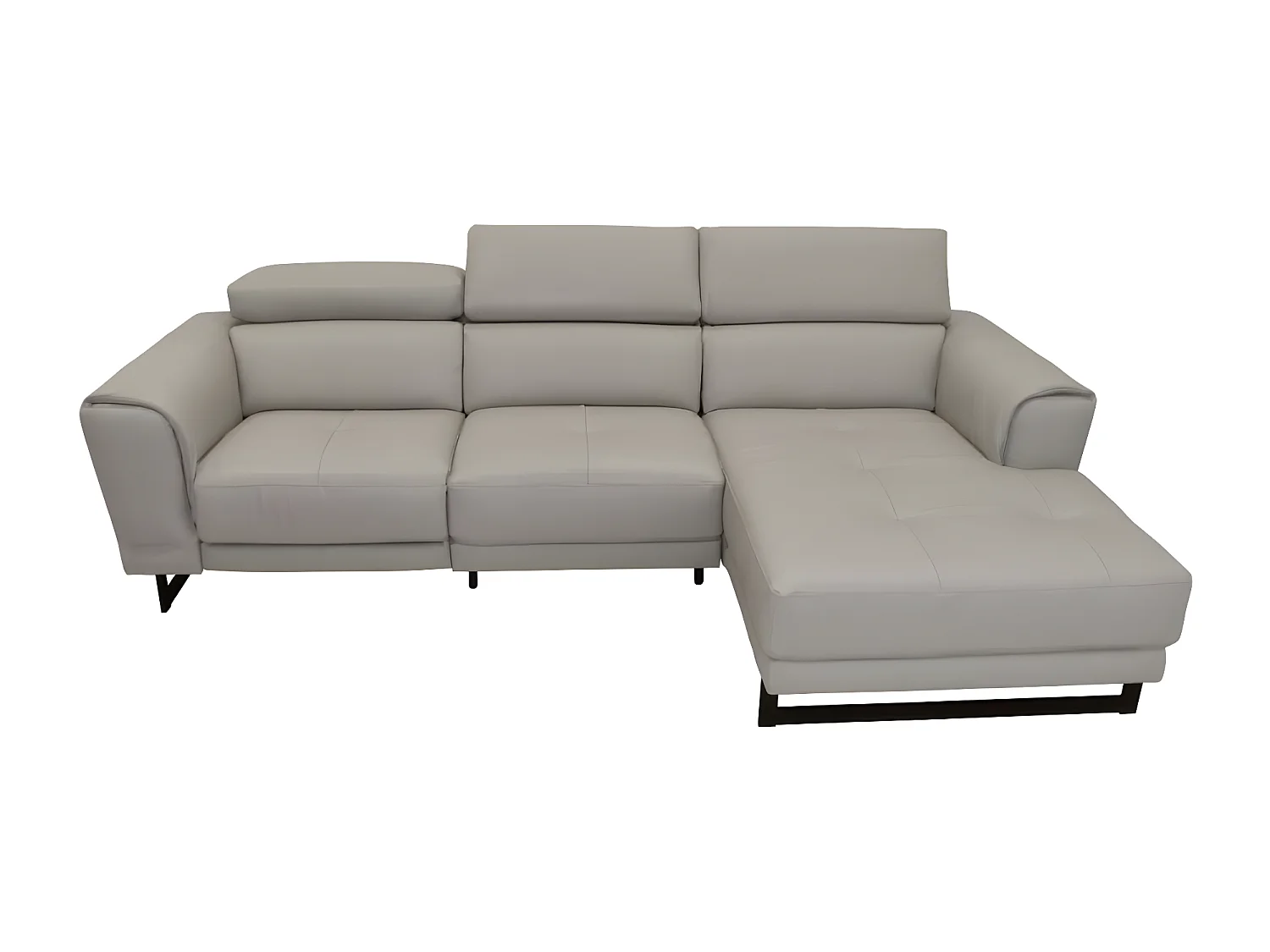 Divano d'angolo San Remo R/Pelle/Grigio