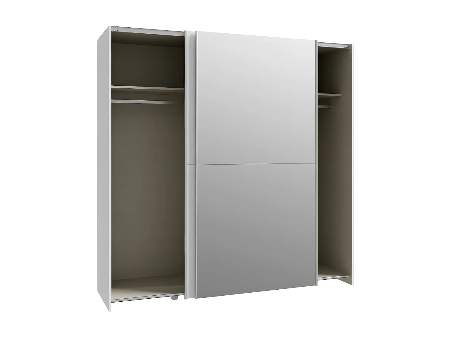 Penderie Orovivo Lux (190cm)/Portes coulissantes/Blanc