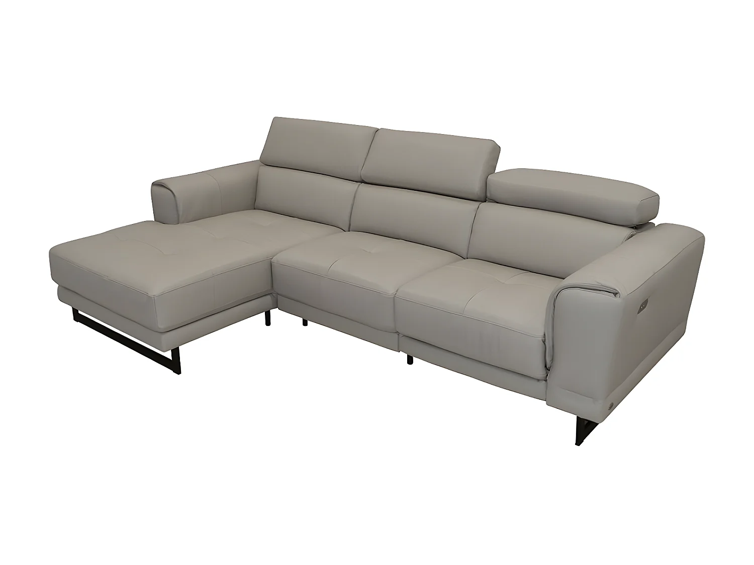 Ecksofa San Remo L/eder/Grau