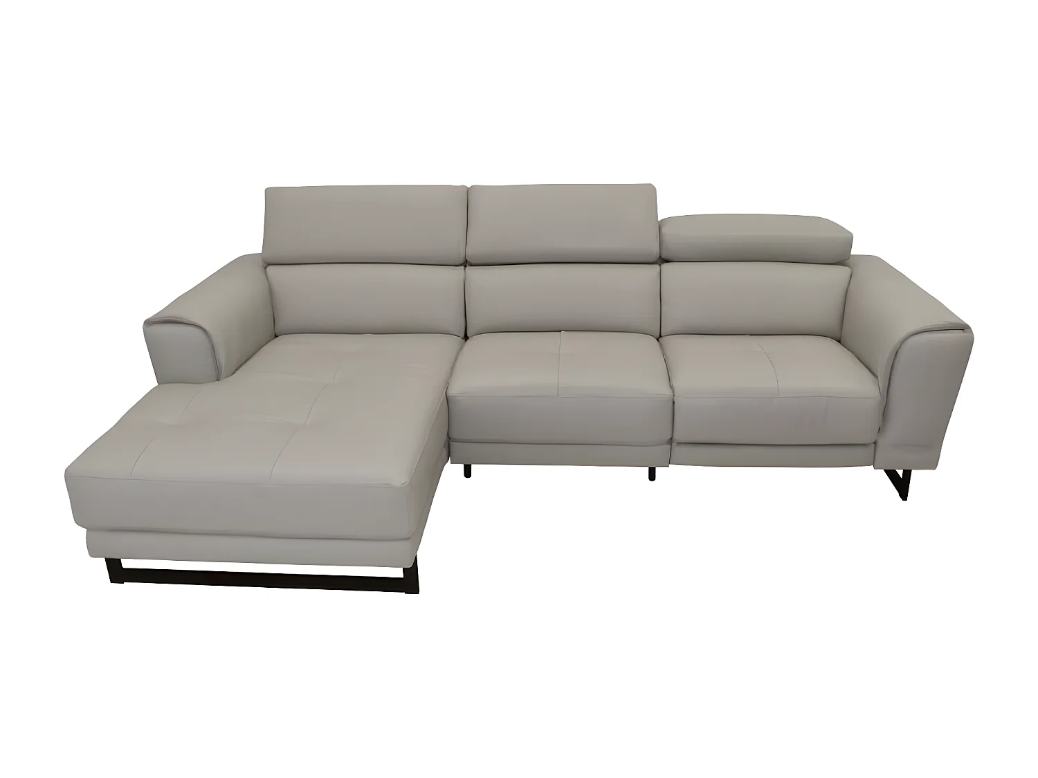 Ecksofa San Remo L/eder/Grau