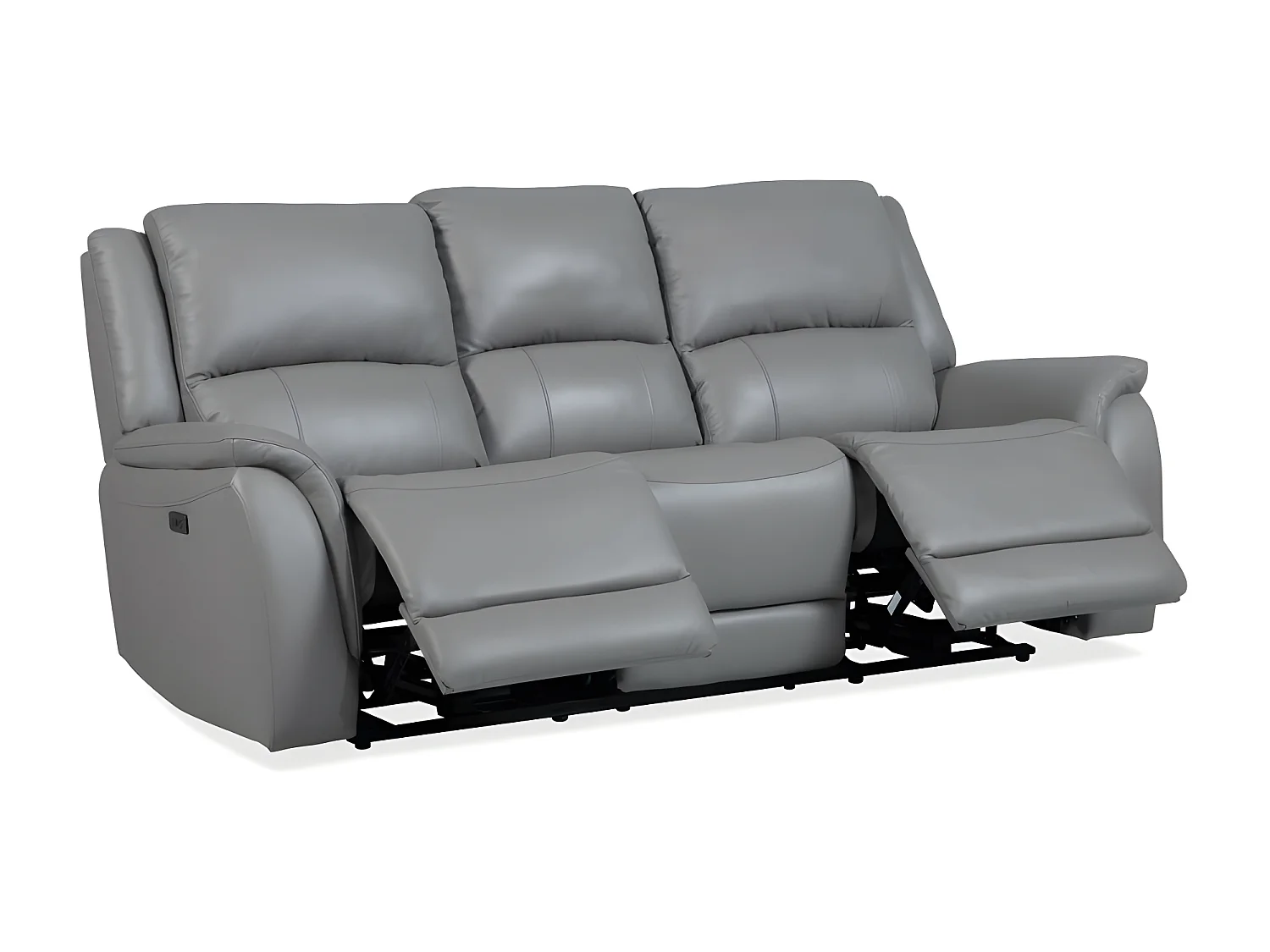 Bergamo Set 3+2+1/Leder/Grau