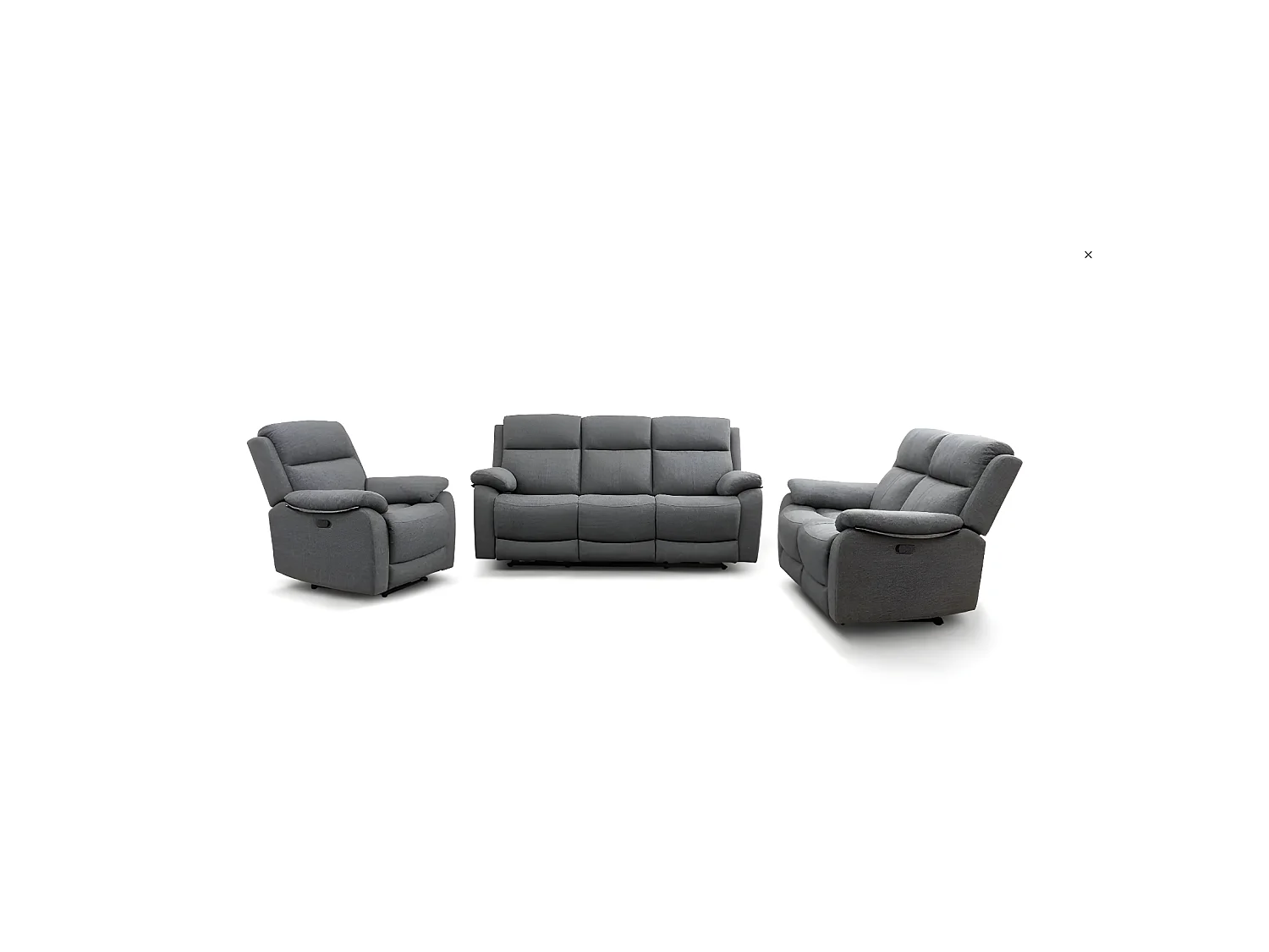 Genova Ensamble 3+2+1/Tissu/Anthracite