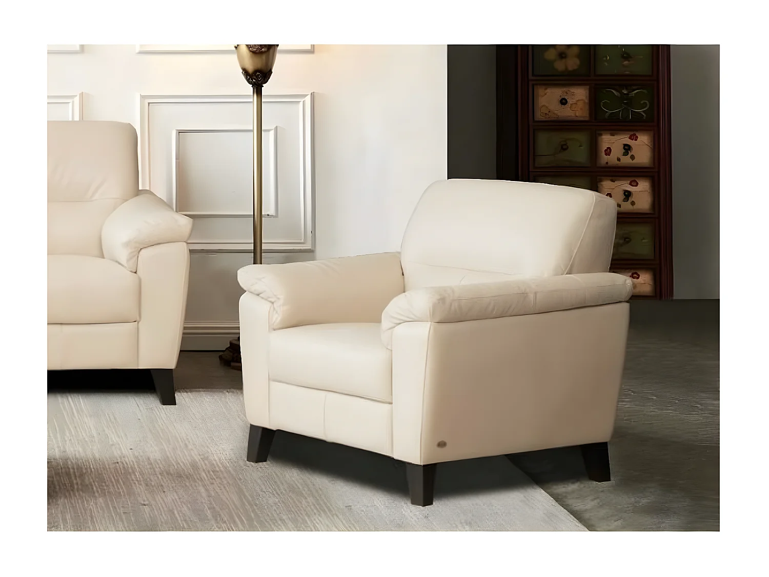 Mesina Set 3+2+1/Leder/Beige