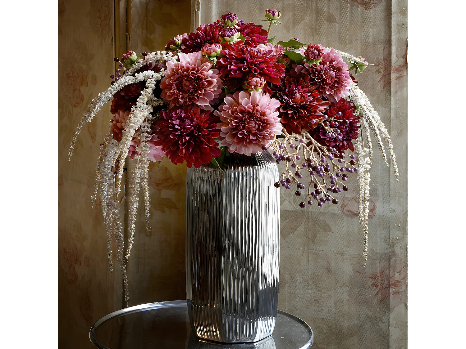 Feuillage Amarante Tombante - Orange / 137 cm