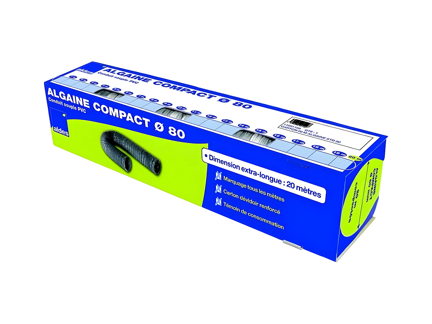 Aldes   11091198   Carton 20m Algaine standard D80