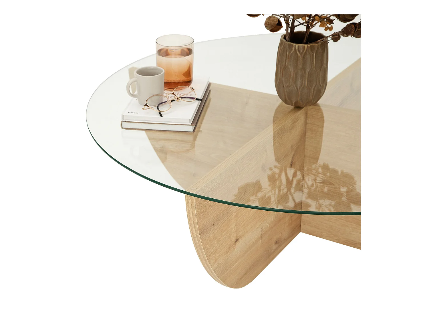 Salontafel van gehard glas - Licht naturel en transparant - AYSUN