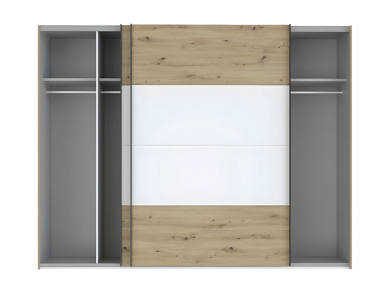 Armadio Chesmon  (270cm)/Porte scorrevoli/Marrone