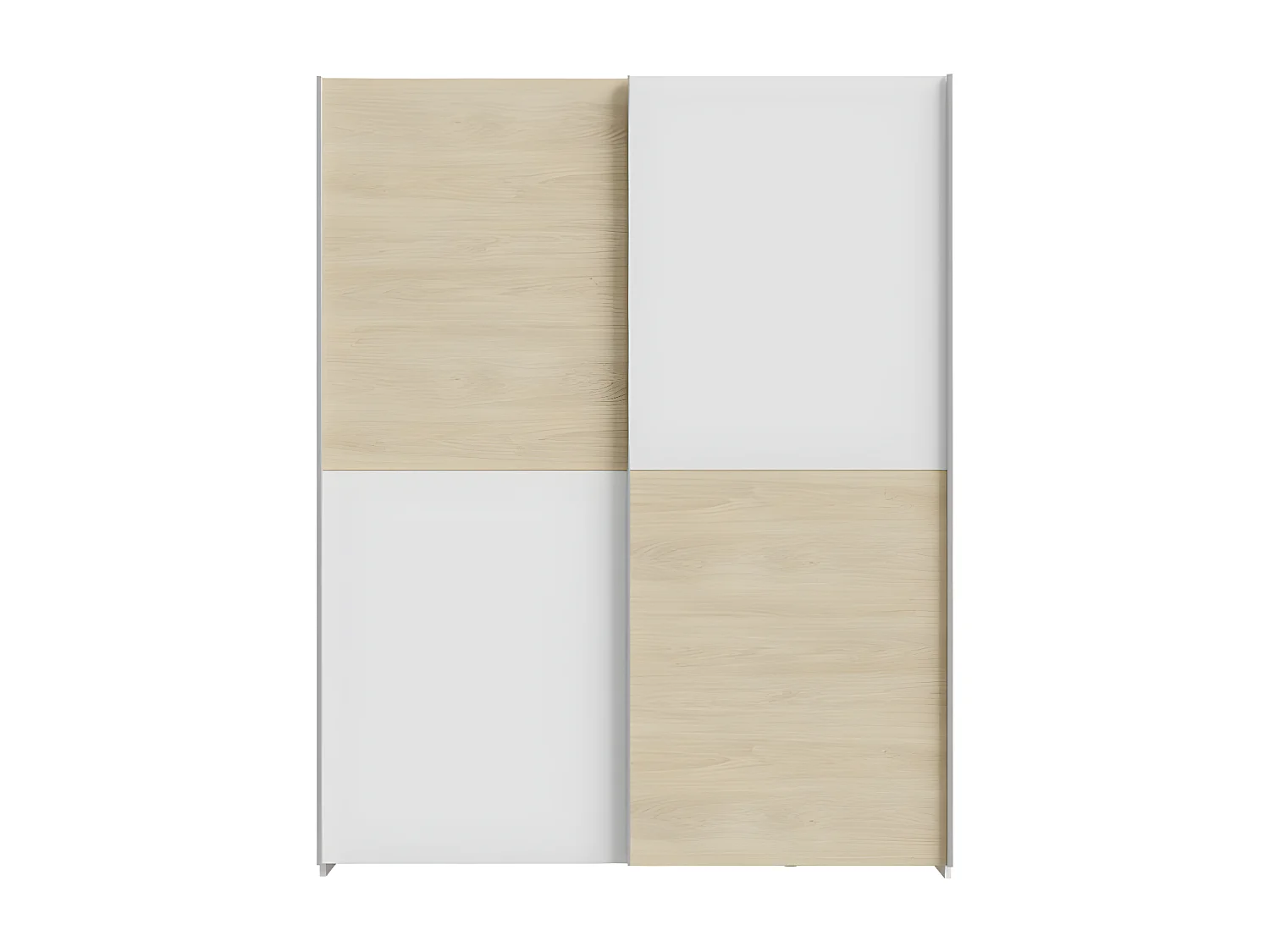 Penderie Orovivo Premium (150cm)/Portes coulissantes/Sonoma&Blanc