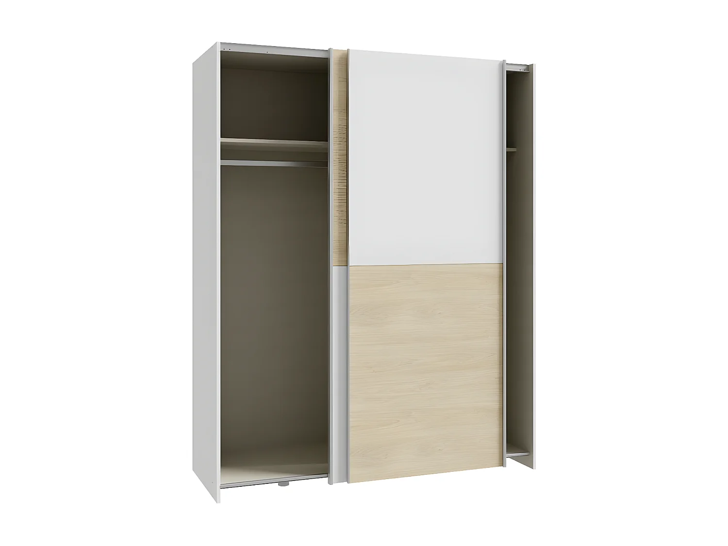 Armadio Orovivo Premium  (150cm)/Porte scorrevoli/Sonoma&Weiss