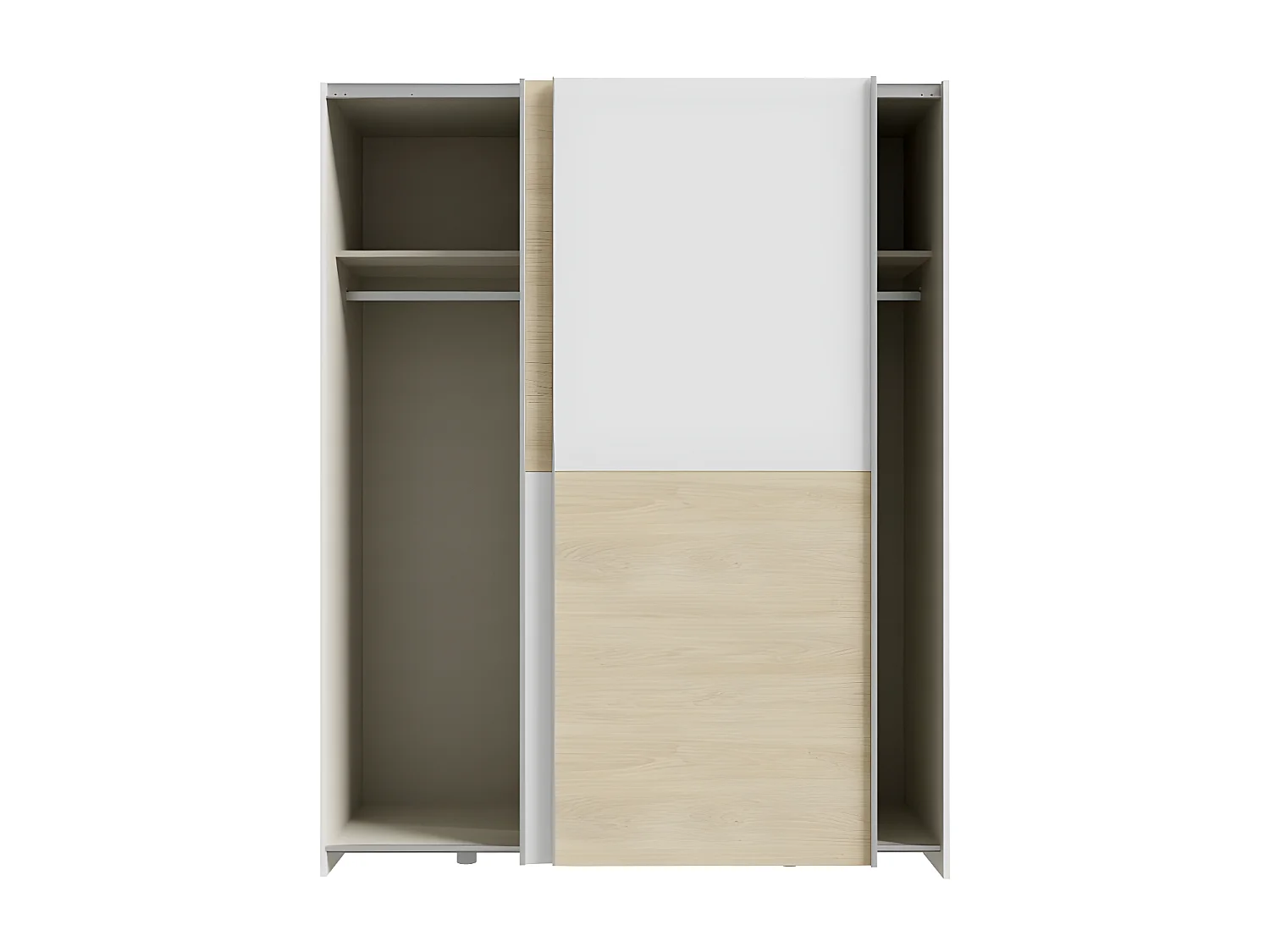 Armadio Orovivo Premium  (150cm)/Porte scorrevoli/Sonoma&Weiss