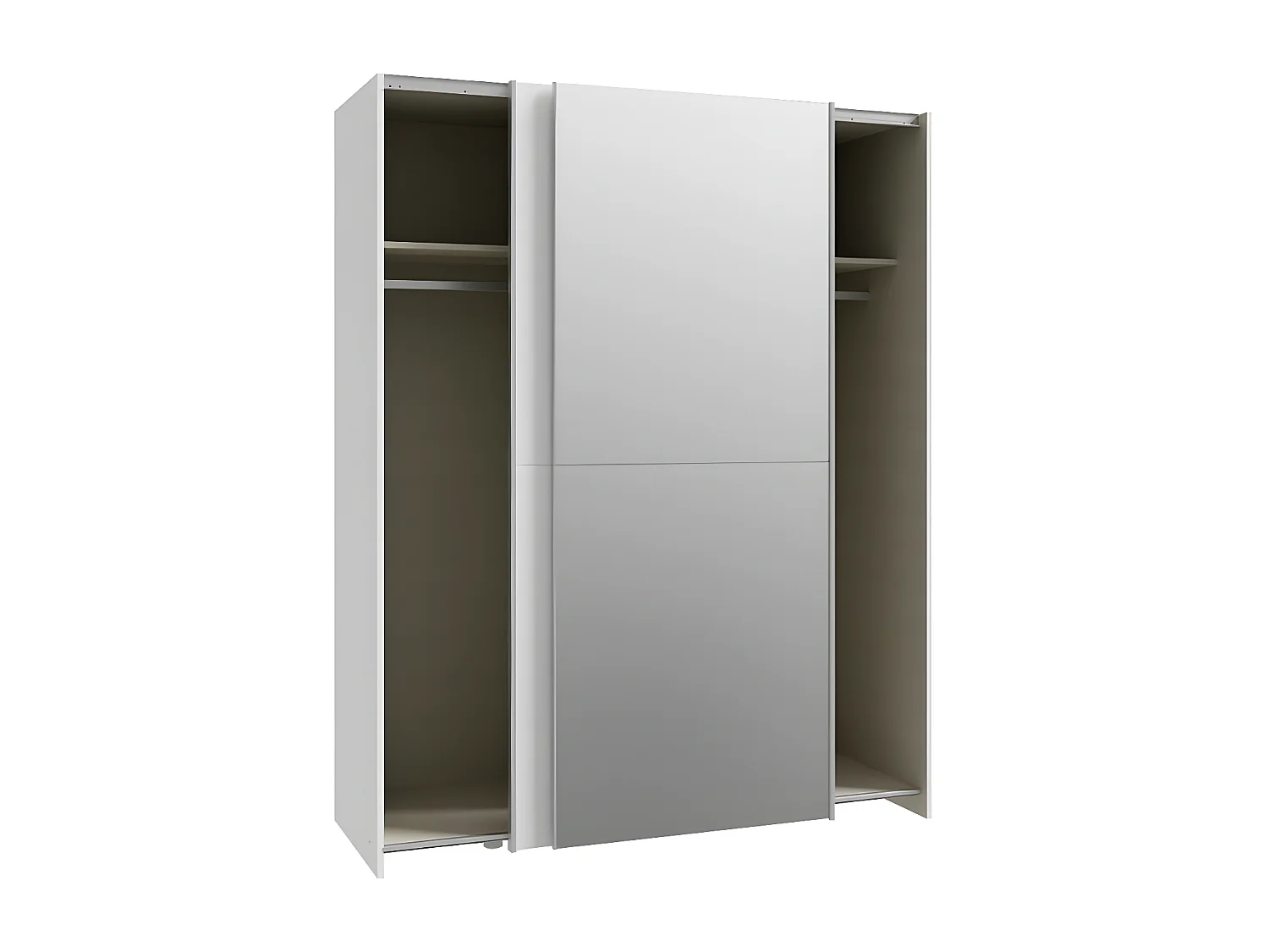 Penderie Orovivo Lux (150cm)/Portes coulissantes/Blanc