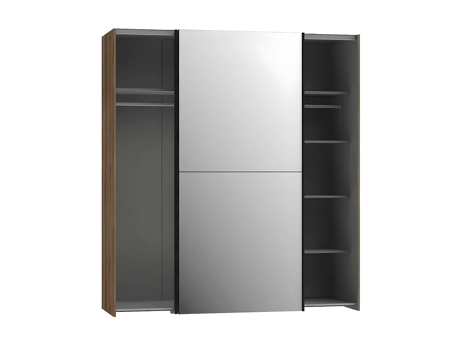 Armadio Koko G (170xcm)/Porte scorrevoli/Antracite