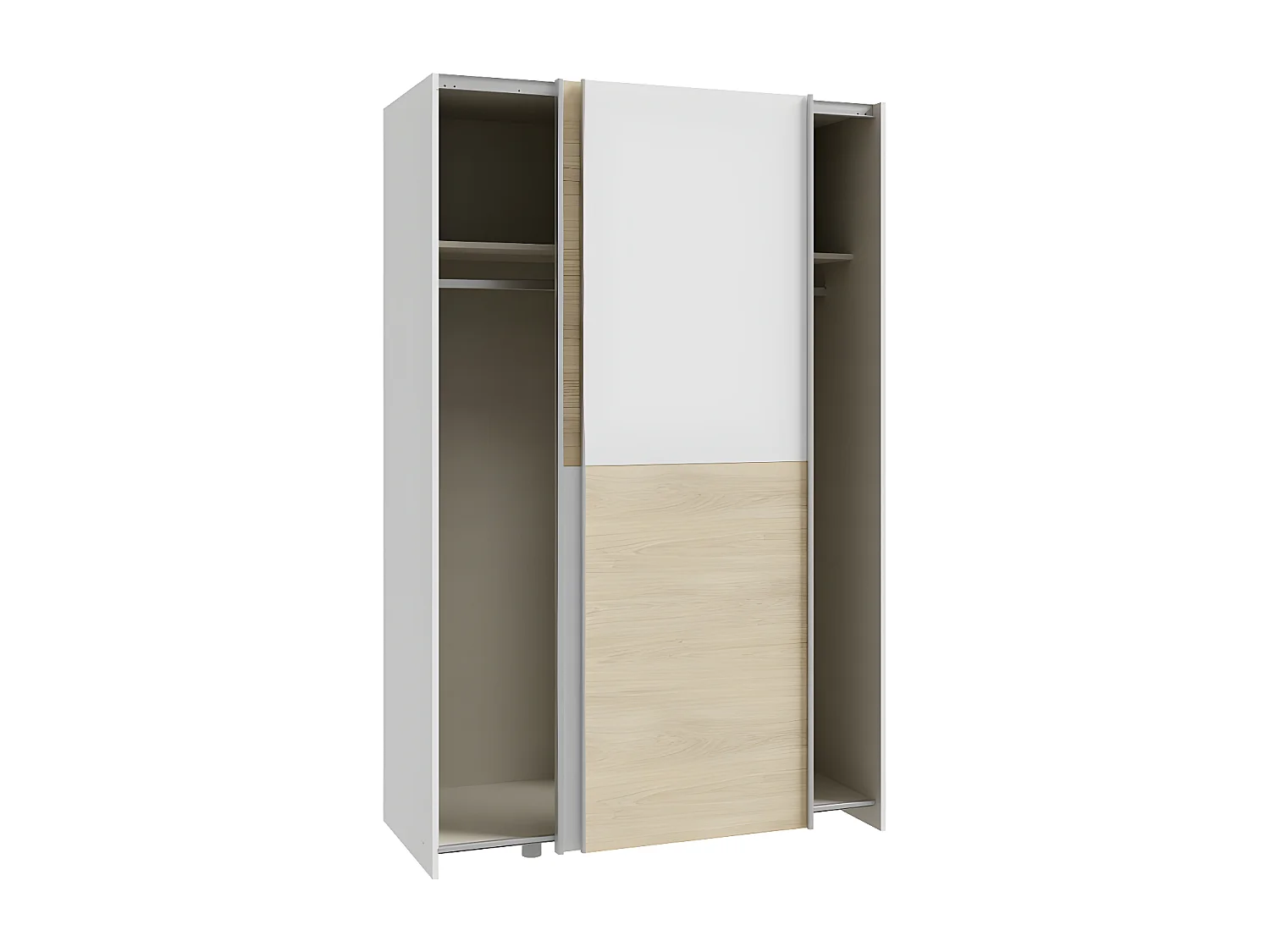 Penderie Orovivo (120cm)/Portes coulissantes/Sonoma&Blanc