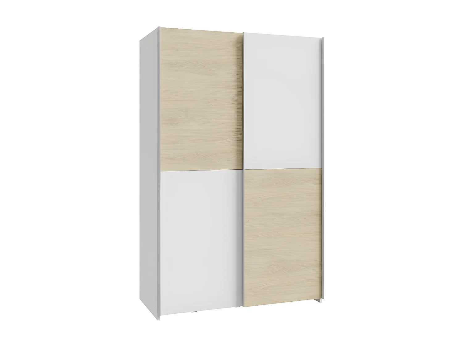 Penderie Orovivo (120cm)/Portes coulissantes/Sonoma&Blanc