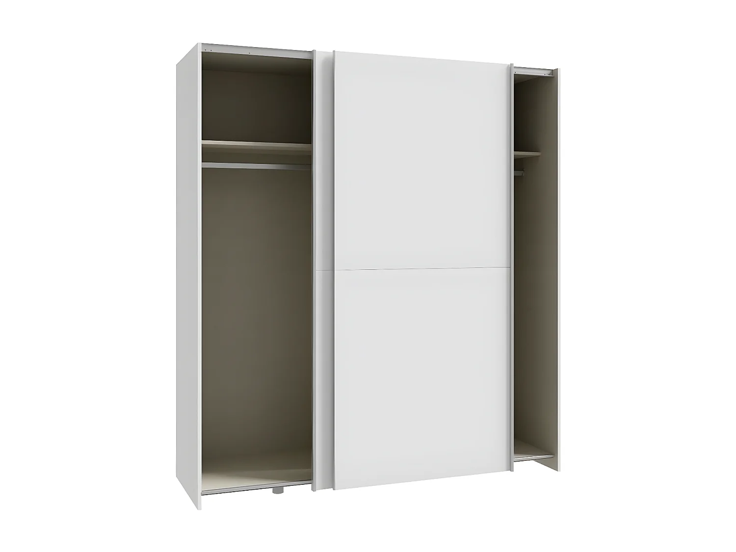Kleiderschrank Orovivo (170cm)/Schiebetüren/Weiss