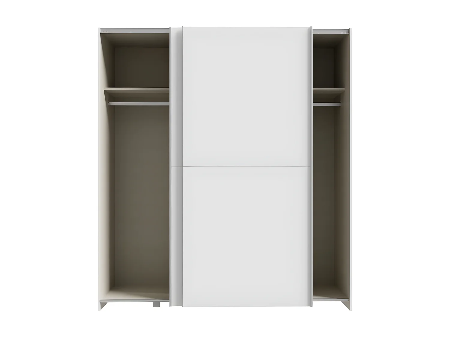 Kleiderschrank Orovivo (170cm)/Schiebetüren/Weiss