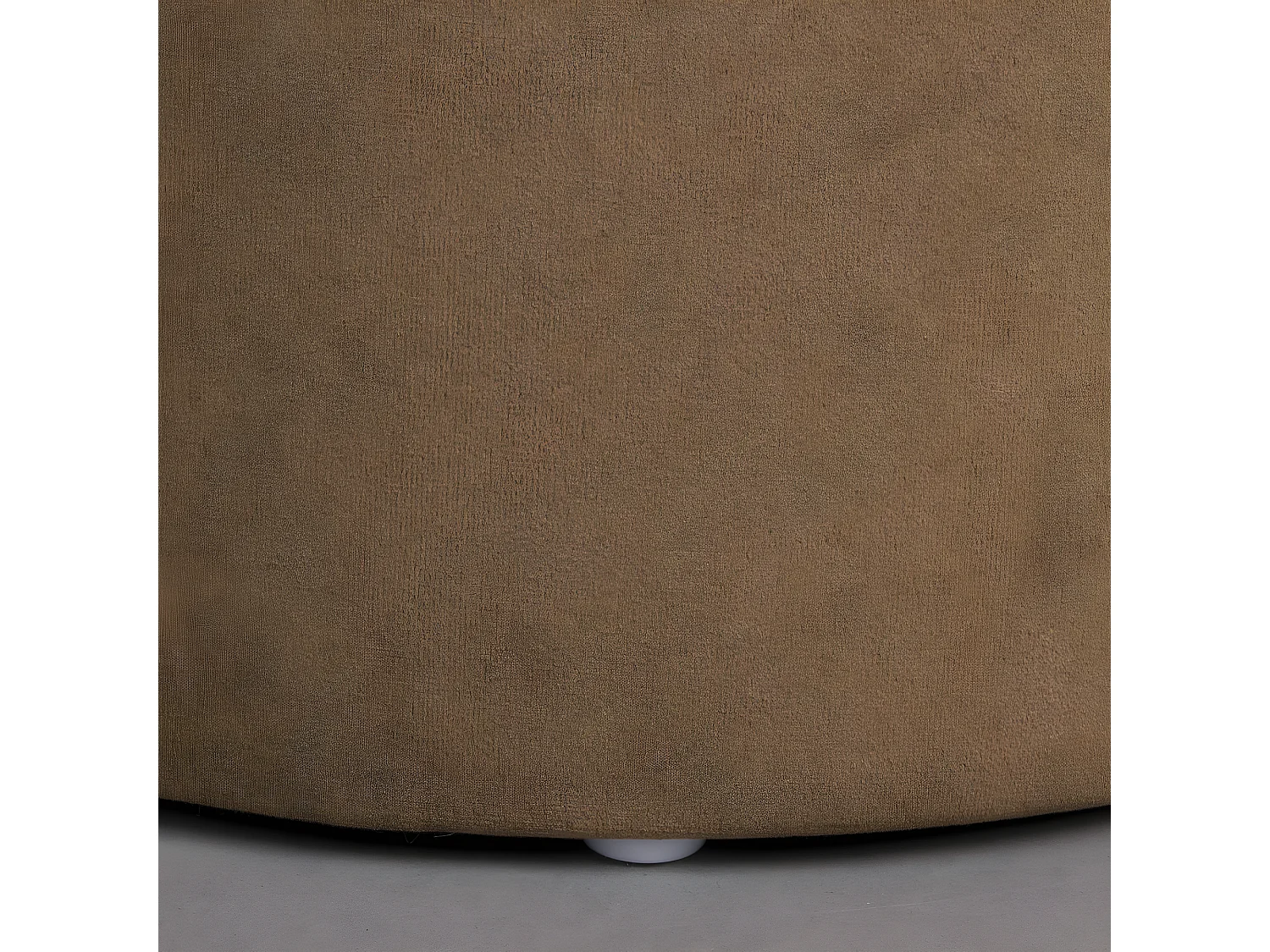 Aditi - Tabouret rond en velours ø40cm - Marron