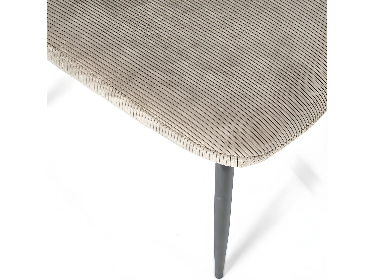 Cosmo - Lot de 2 chaises en velours côtelé et métal - Taupe