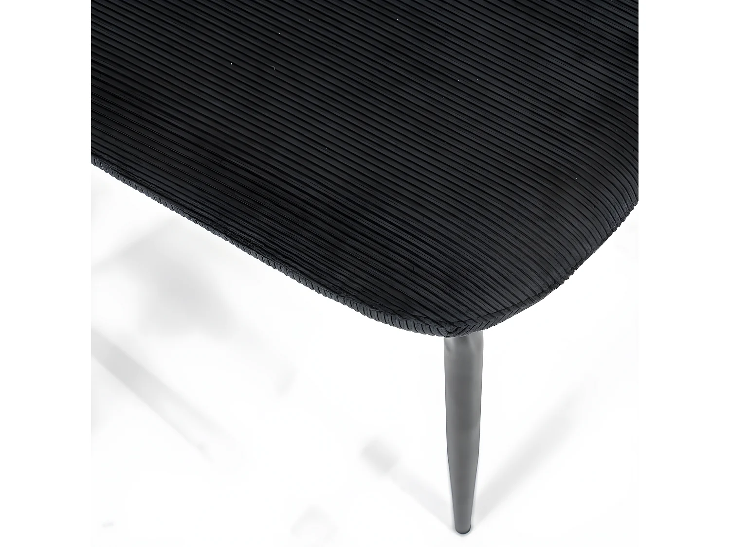 Cosmo - Lot de 2 chaises en velours côtelé et métal - Noir