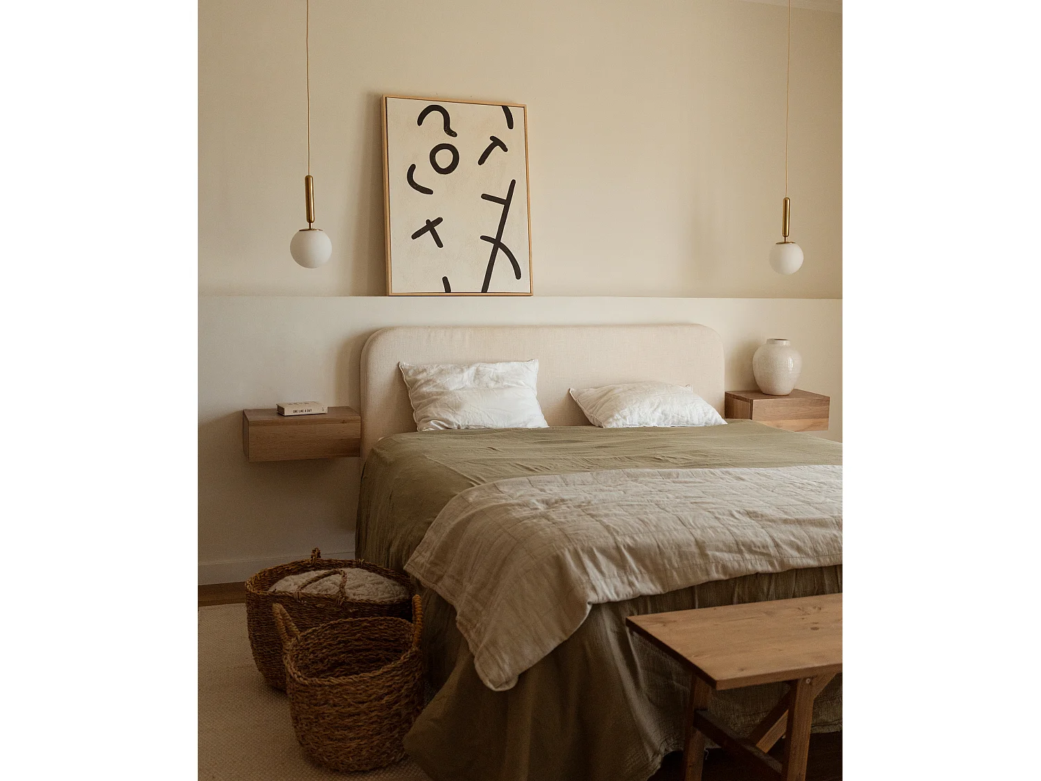 Quadro decorativo di cotone fatto a mano senza cornice 80x100cm - VIRGINIA - DECOWOOD