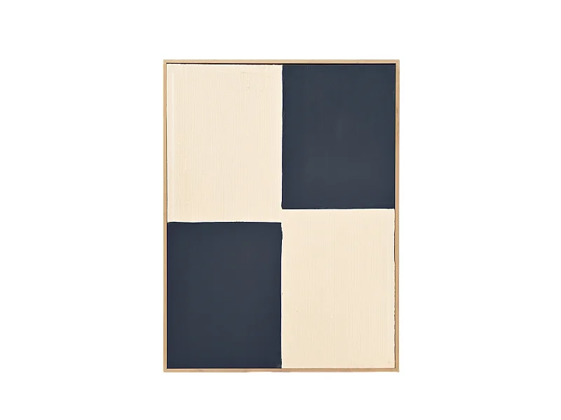 Quadro decorativo di cotone fatto a mano con cornice bianca 60x80cm - PRISMA - DECOWOOD