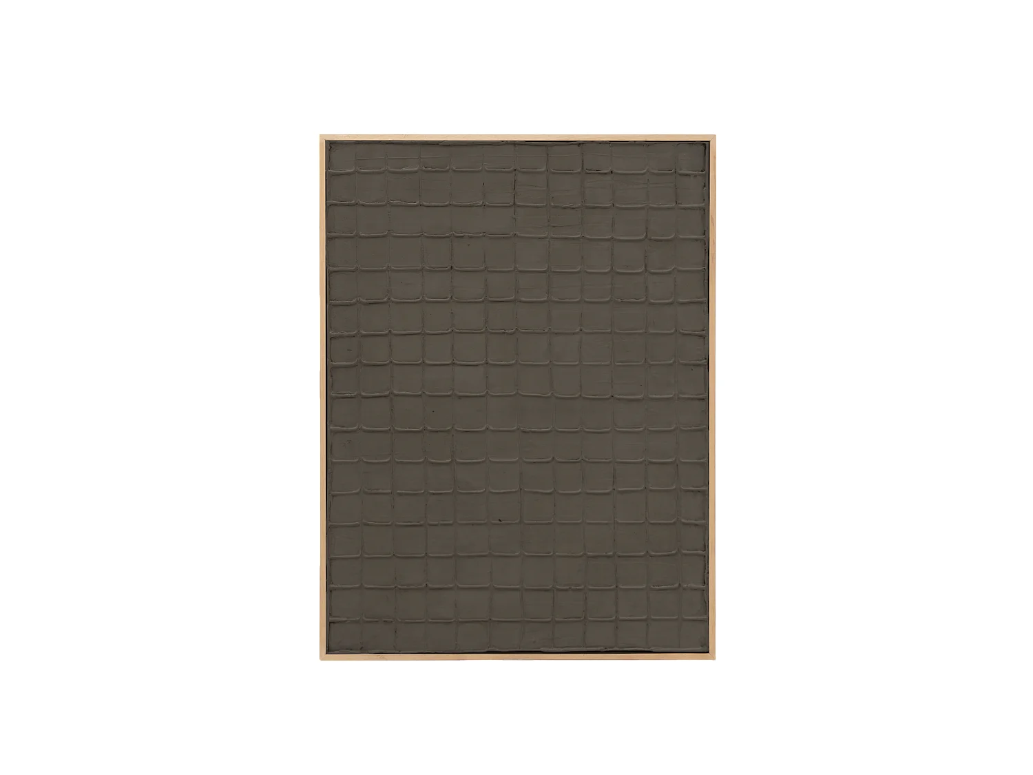 Quadro decorativo di cotone fatto a mano con cornice marrone scuro 100x150cm - JAN - DECOWOOD