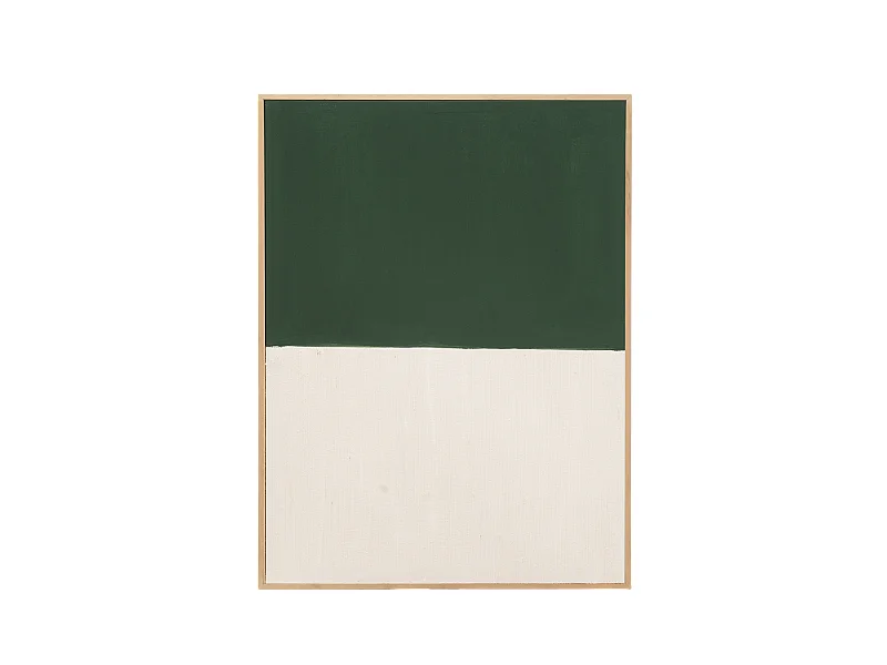 Cuadro decorativo sobre lienzo de algodón con marco de madera negro pintado artesanalmente con pintura al oleo de 80x100cm - MARINA - DECOWOOD