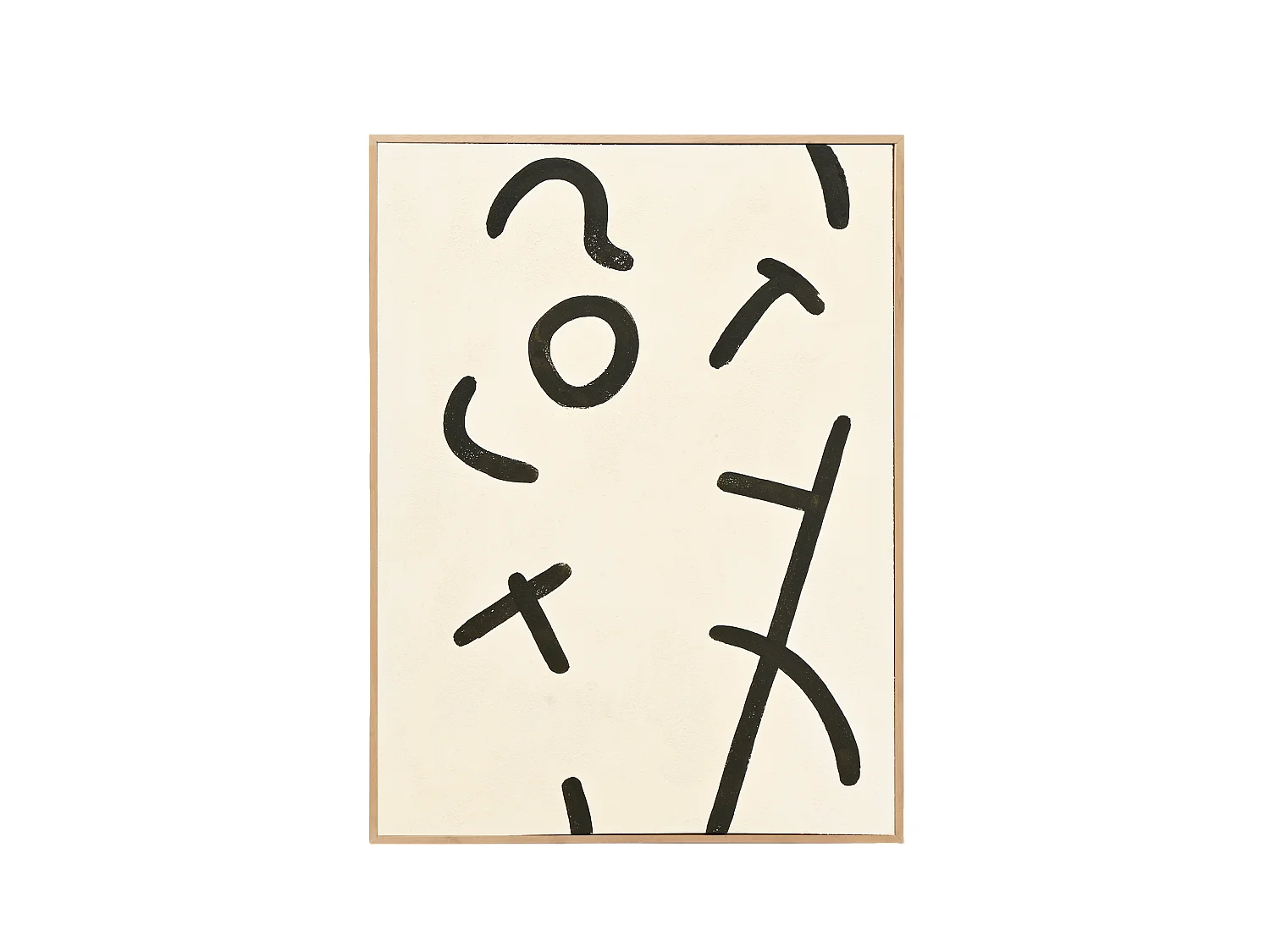 Peinture à l'huile décorative faite à la main cadre marron 60x80cm - VIRGINIA - DECOWOOD