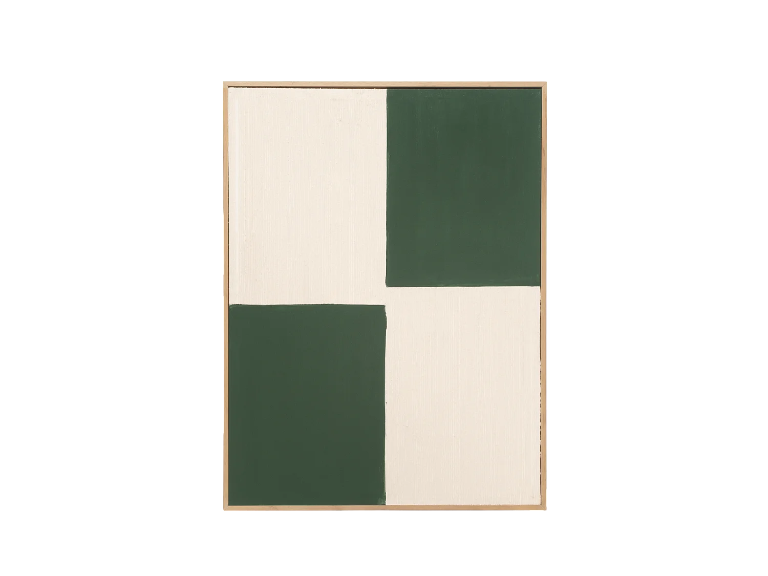 Cuadro decorativo sobre lienzo de algodón con marco de madera marrón claro pintado artesanalmente con pintura al oleo de 100x150cm - PRISMA - DECOWOOD