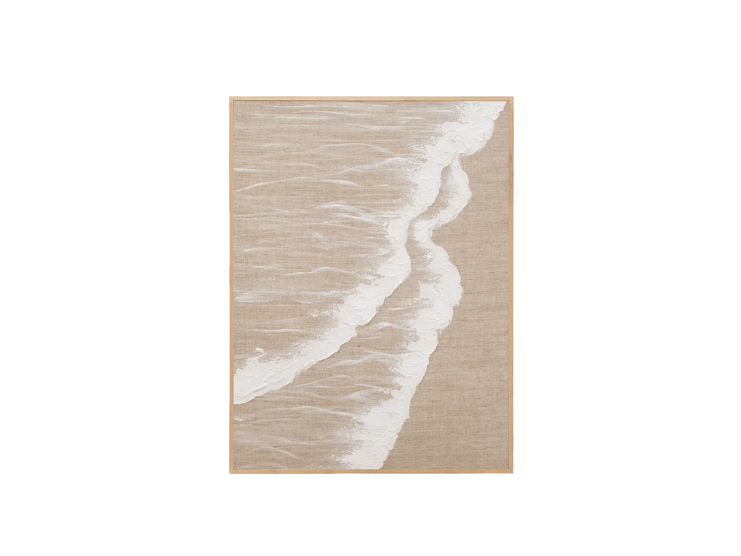 Cuadro decorativo sobre lienzo de lino con marco de madera negro pintado artesanalmente con pintura al oleo de 80x100cm - ADRIANA - DECOWOOD