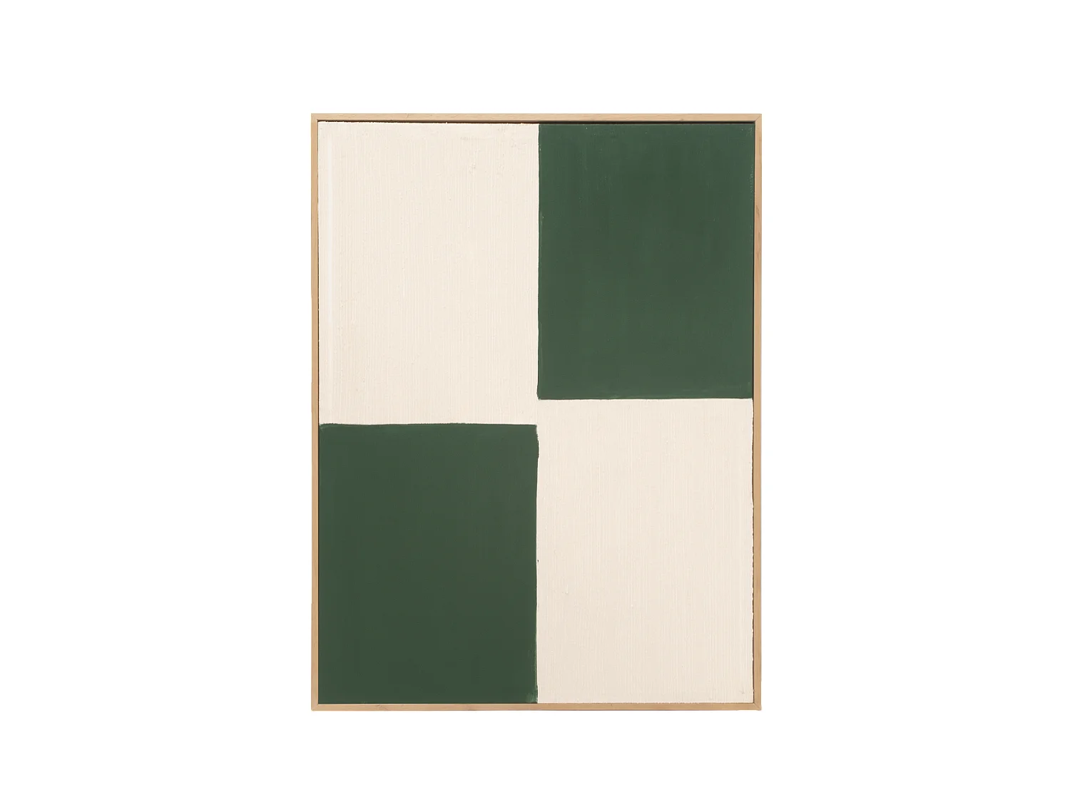 Quadro decorativo di cotone fatto a mano con cornice marrone scuro 60x80cm - PRISMA - DECOWOOD