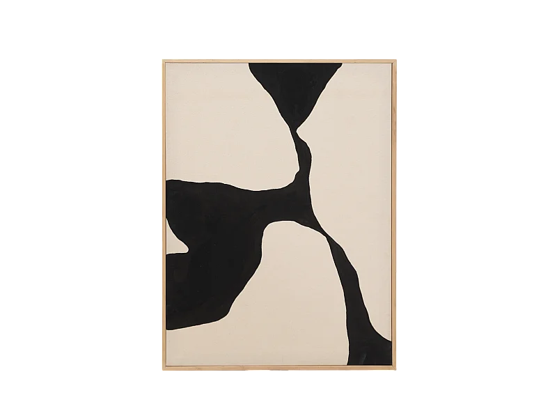 Cuadro decorativo sobre lienzo de algodón con marco de madera blanco pintado artesanalmente con pintura al oleo de 100x150cm - MISIA - DECOWOOD