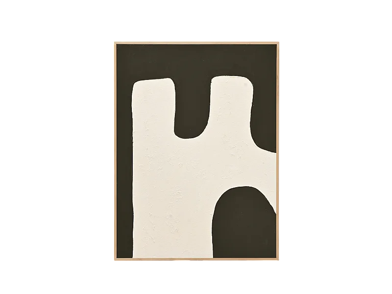 Peinture à l'huile décorative faite à la main cadre noir 60x80cm - KIKA - DECOWOOD