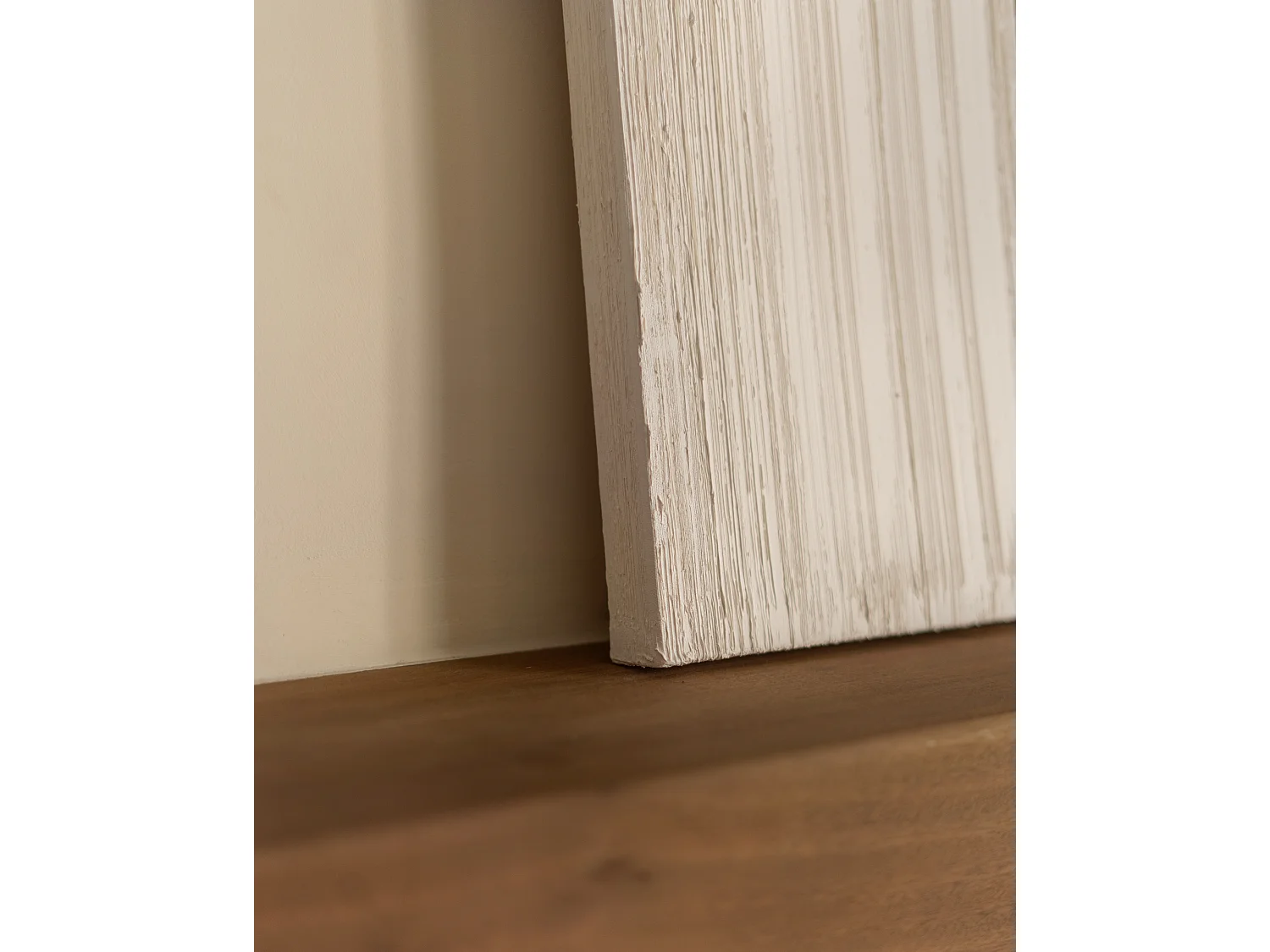 Cuadro decorativo sobre lienzo de algodón con marco de madera marrón claro pintado artesanalmente con pintura al oleo de 100x150cm - TESA - DECOWOOD