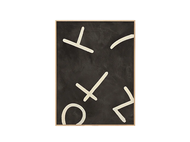 Peinture à l'huile décorative faite à la main cadre noir 100x150cm - SILVANA - DECOWOOD