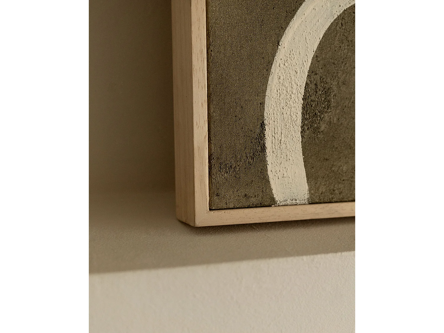 Peinture à l'huile décorative faite à la main cadre blanc 80x100cm - SILVANA - DECOWOOD