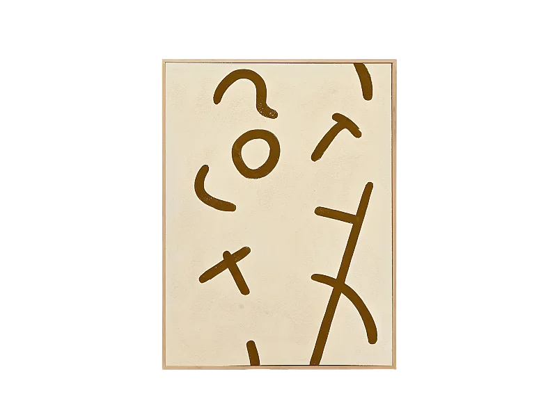 Cuadro decorativo sobre lienzo de algodón con marco de madera negro pintado artesanalmente con pintura al oleo de 100x150cm - VIRGINIA - DECOWOOD