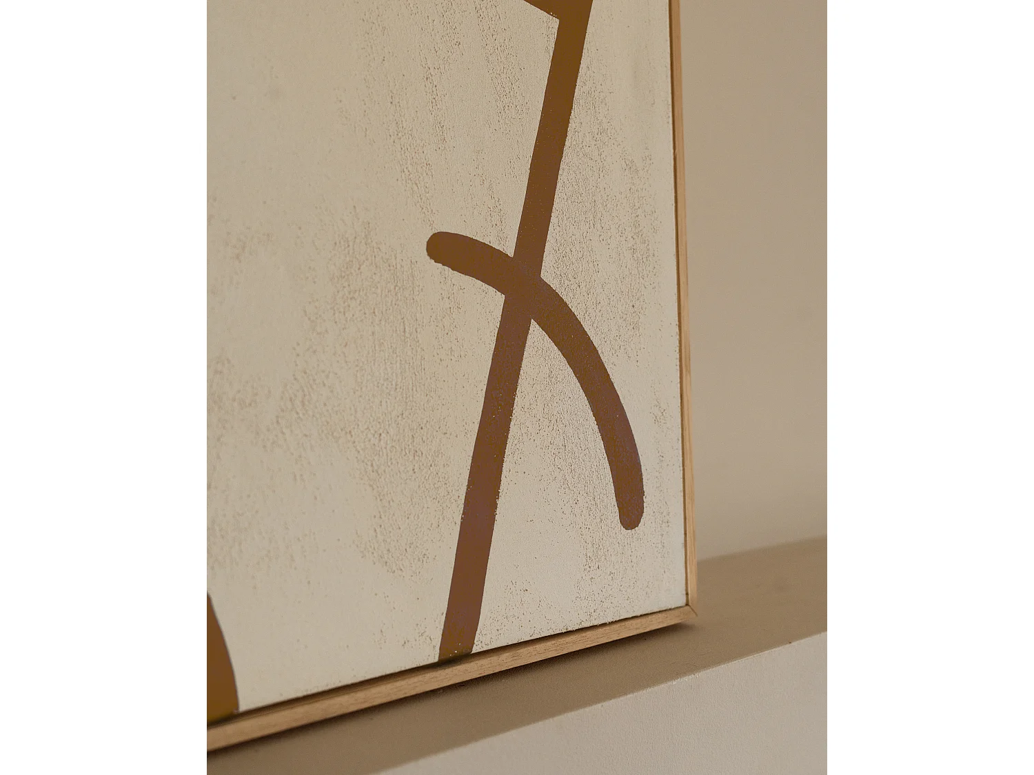 Cuadro decorativo sobre lienzo de algodón con marco de madera blanco pintado artesanalmente con pintura al oleo de 60x80cm - VIRGINIA - DECOWOOD