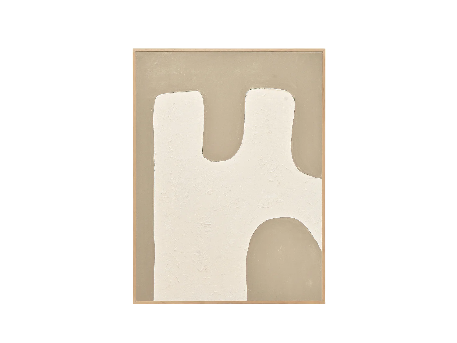 Peinture à l'huile décorative faite à la main cadre blanc 60x80cm - KIKA - DECOWOOD