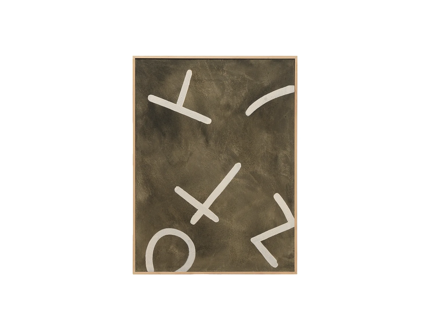 Cuadro decorativo sobre lienzo de algodón con marco de madera negro pintado artesanalmente con pintura al oleo de 60x80cm - SILVANA - DECOWOOD