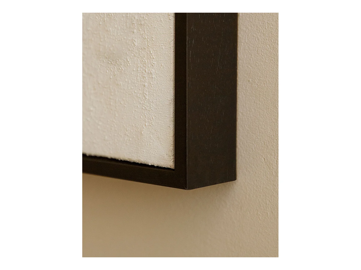 Quadro decorativo di cotone fatto a mano con cornice marrone chiaro 100x150cm - JAN - DECOWOOD