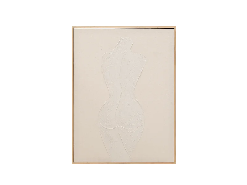 Peinture à l'huile décorative faite à la main cadre marron 60x80cm - LEO - DECOWOOD