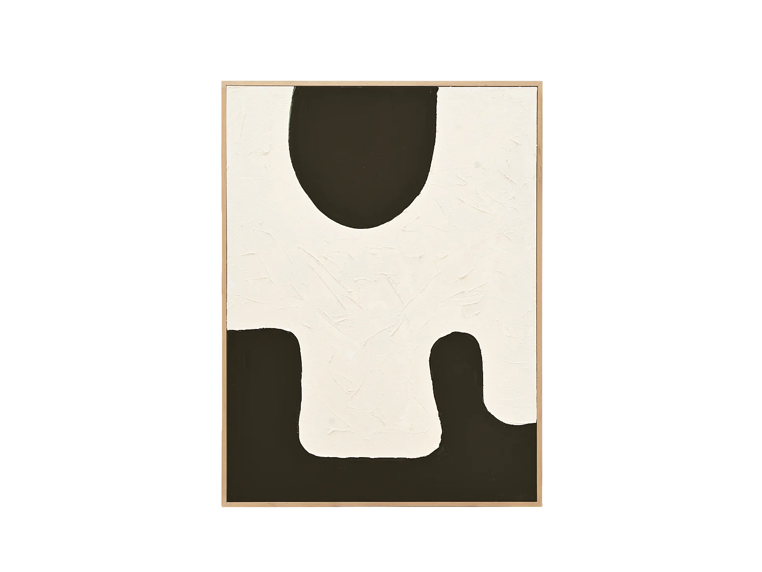 Peinture à l'huile décorative faite à la main cadre marron 80x100cm - VARO - DECOWOOD