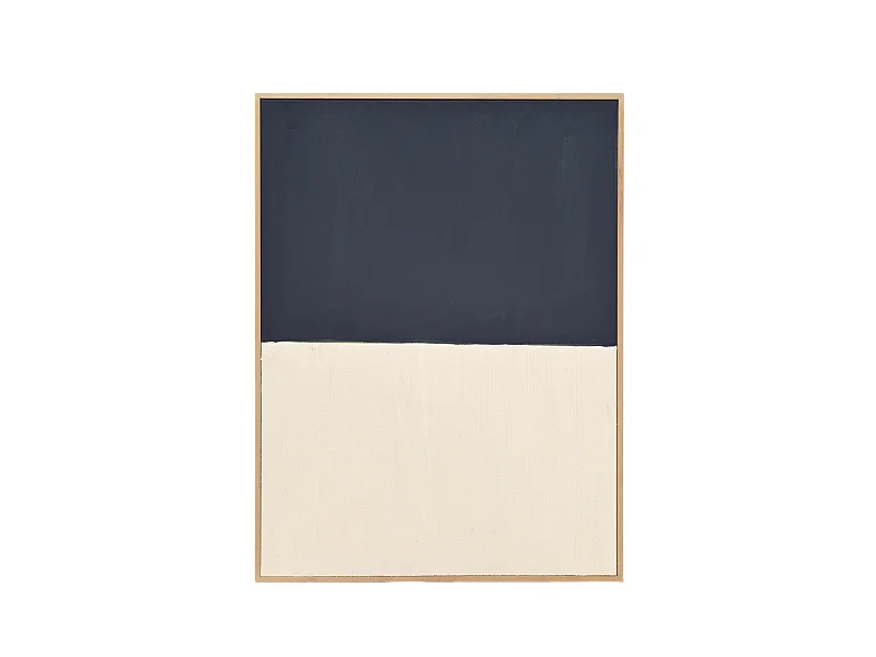 Cuadro decorativo sobre lienzo de algodón con marco de madera blanco pintado artesanalmente con pintura al oleo de 60x80cm - MARINA - DECOWOOD