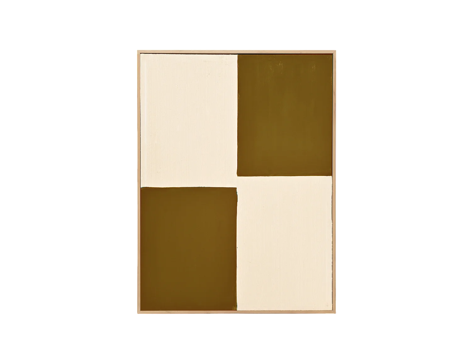 Quadro decorativo di cotone fatto a mano con cornice marrone scuro 100x150cm - PRISMA - DECOWOOD
