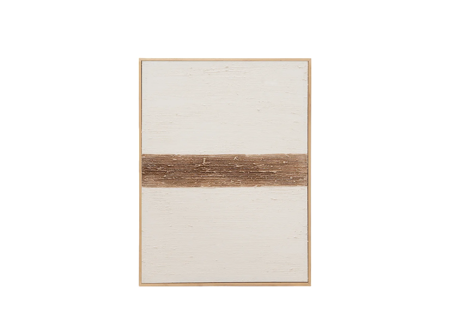 Peinture à l'huile décorative faite à la main cadre marron 60x80cm - BRISA - DECOWOOD