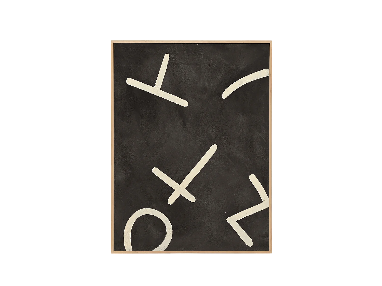 Peinture à l'huile décorative faite à la main cadre marron 60x80cm - SILVANA - DECOWOOD